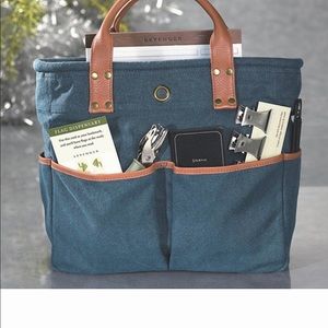 Levenger Denim Notebook Messenger Bag